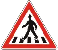 Pedestrian crossing ahead (1990-2001)