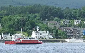 A Western Ferries ferry approaching the quay.
