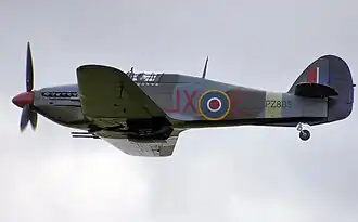 Photo of Hawker Hurricane Mk IIc PZ865, 'The Last of the Many', which came off the production line in July 1944.