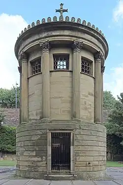 Small circular stone building
