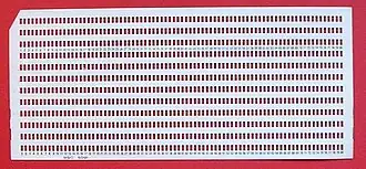 Punch card with all holes punched