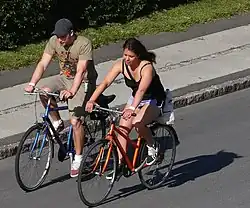 Danish youth enjoying cycling.