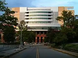West Side tower as viewed from Peyton Manning Pass, near the completion of Phase III renovations