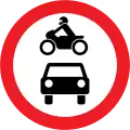 No motor vehicles
