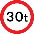 No vehicles heavier than indicated
