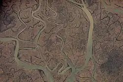 View of southern Mawlamyinegyun Township from the International Space Station