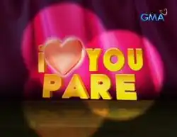 An image of a pink curtain and a wooden floor. The series title is displayed on the center of the image. The logo of GMA Network is displayed on the upper right side of the image.