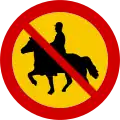 Equestrian prohibited entry