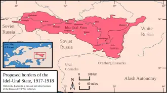 Claimed borders of Idel-Ural
