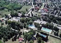 Aerial view of thermal bath