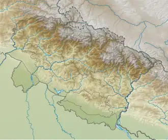 Uttarakhand Relief Map