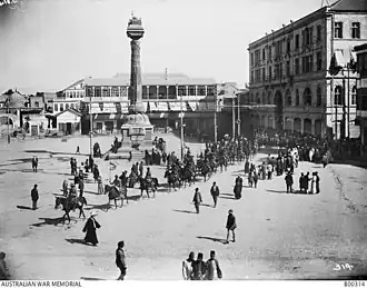 Indian Cavalry enters Damascus