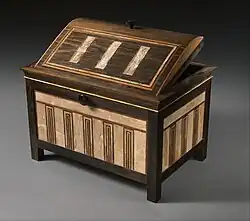 Photograph of a reconstructed wooden cosmetics chest
