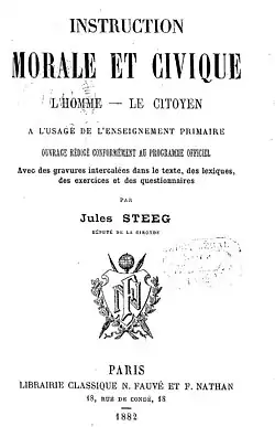 Instruction morale et civique, by Jules Steeg [fr].