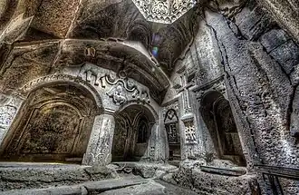 Mausoleum of Prince Prosh Khaghbakian (1283) in Geghard monastery.[87][88]