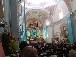 Interior de la Parroquia de Santa Ana Atzacan