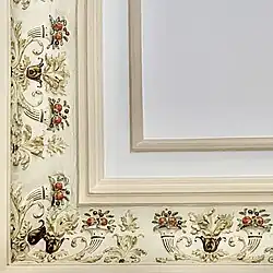 Beaux-Arts stuccos with pairs of cornucopias in the Generala Building (Bulevardul Regina Elisabeta no. 5), Bucharest, Romania, by Oscar Maugsch, 1906-1908[13]