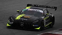 Marco Antonelli driving the Mercedes-AMG GT3 Evo in the 2022 International GT Open at the Red Bull Ring