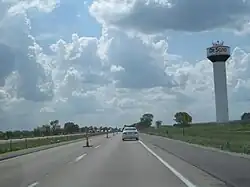De Soto water tower along Interstate 80