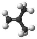 Ball-and-stick model of isobutylene