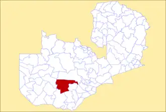 District location in Zambia