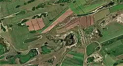 Ivanovka (right) and lake Ivanovskoye Sentinel-2 image.