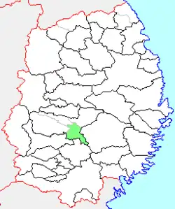 Location of Tōwa in Iwate Prefecture