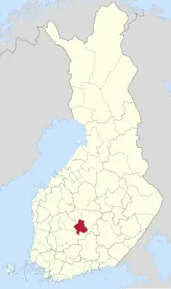 Location of Jämsä sub-region