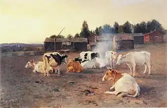 Cows in Turf Smoke, 1891