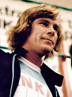 James Hunt in casual outfit in 1977