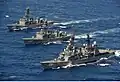12th Escort Corps, JS Umigiri, JS Abukuma and JS Tone on 29 March 2018.