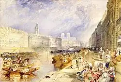 "Nantes from the Ile Feydeau," watercolor painted in 1829-30 by William Turner, Musée du Château des Ducs de Bretagne.