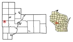 Location of Taylor in Jackson County, Wisconsin.
