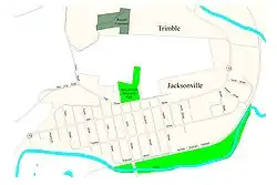 Street-level map of Jacksonville