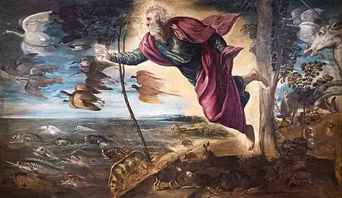 Tintoretto Creation of the Animals, 151 × 258 cm