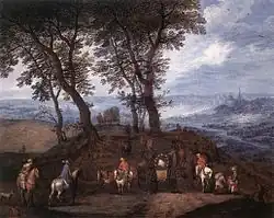 Image 3Jan Brueghel (I) - Travellers on the Way, second half of 16th Century (from History of road transport)