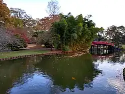 Japanese-style bridge over Lake Biwa