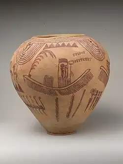 Jar, late Naqada II (3500–3330 BCE), in the New York Metropolitan Museum of Art