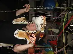 Jason Forrest preparing for Birthday Party Berlin, August, 2008