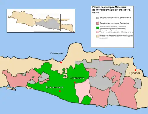 The Vorstenlanden in 1757.