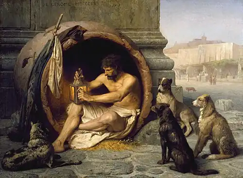 Painting of Diogenes by Jean-Léon Gérôme