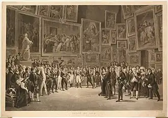 Salon of 1824 after François-Joseph Heim.