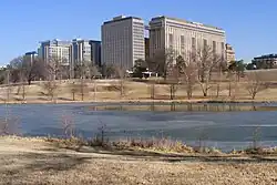 The Washington University Medical Center as seen from Forest Park