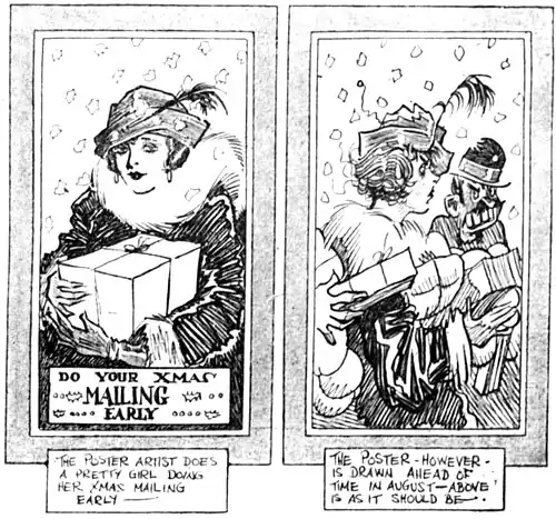 "Do Your XMas Mailing Early", 10 December 1922
