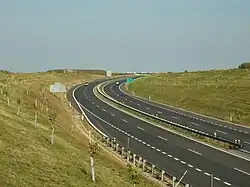 D6 motorway near Jeneč in Central Bohemian Region.