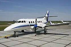 A Jetstream 32 from AIS Airlines at Lelystad Airport