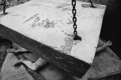 Jiří Sozanský, Valdice prison yard (1990)