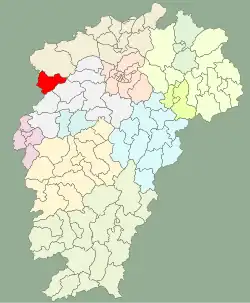 Location in Jiangxi