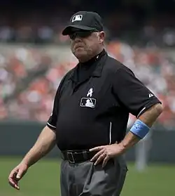 Photograph of Jim Joyce as base umpire