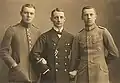 Johannes Spiess (middle) with his two brothers. Theodor is the one on the right.